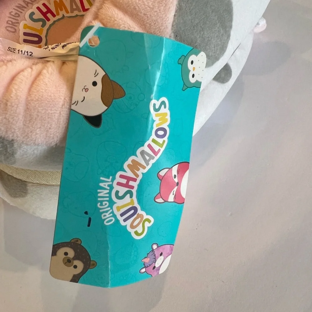 Kids Squishmallows Rosie Pig Tag Size 11/12 Slippers